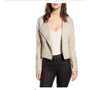 Tan faux leather jacket